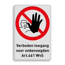 Veiligheidsbord met dubbel omgezette rand