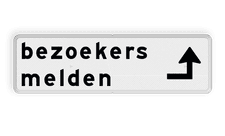 Aluminium informatiebord met een dubbel omgezette rand