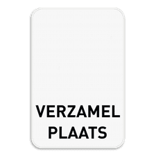 Veiligheidsbord met dubbel omgeplooide rand