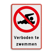 Aluminium scheepvaartbord met een dubbel omgezette rand