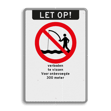 Aluminium informatiebord met dubbel omgezette rand