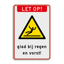 Aluminium informatiebord met dubbel omgezette rand
