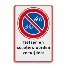 Aluminium informatiebord met dubbel omgezette rand