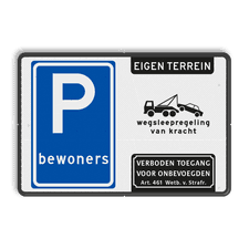 Aluminium informatiebord met een dubbel omgezette rand