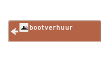 Aluminium informatiebord met een haaks omgezette rand