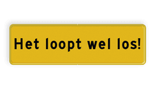 Aluminium informatiebord met een dubbel omgezette rand