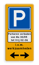 Aluminium informatiebord met een dubbel omgezette rand