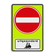 Aluminium informatiebord met dubbel omgezette rand