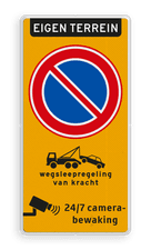 Aluminium informatiebord met een dubbel omgezette rand