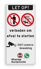 Aluminium informatiebord met een dubbel omgezette rand