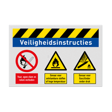 Veiligheidsbord vlak Alupanel (2mm)