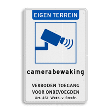 Aluminium informatiebord met dubbel omgezette rand