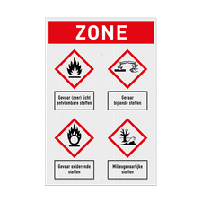 Veiligheidsbord vlak Alupanel (2mm)