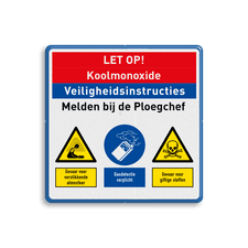 Veiligheidsbord met dubbel omgezette rand