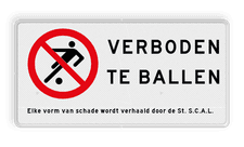 Aluminium informatiebord met een dubbel omgezette rand