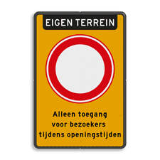 Aluminium informatiebord met dubbel omgezette rand