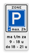 Aluminium informatiebord met een dubbel omgezette rand