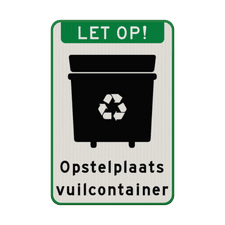 Aluminium informatiebord met een dubbel omgezette rand