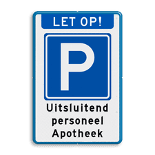 Aluminium informatiebord met dubbel omgezette rand
