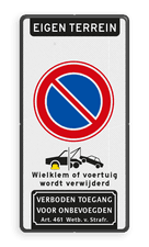 Aluminium informatiebord met een dubbel omgezette rand