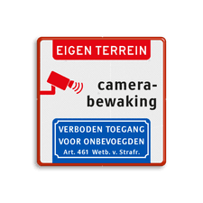 Aluminium informatiebord met een dubbel omgezette rand