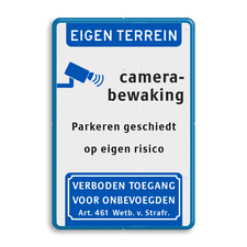 Aluminium informatiebord met dubbel omgezette rand