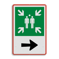 Veiligheidsbord met dubbel omgezette rand