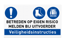 Veiligheidsbord vlak Alupanel (2mm)