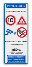 Aluminium informatiebord met een dubbel omgezette rand