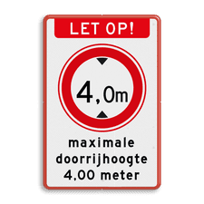 Aluminium informatiebord met dubbel omgezette rand
