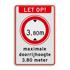 Aluminium informatiebord met dubbel omgezette rand