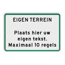 Aluminium informatiebord met een dubbel omgezette rand