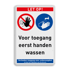Veiligheidsbord met dubbel omgezette rand