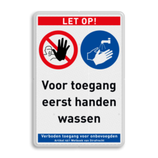 Veiligheidsbord met dubbel omgezette rand