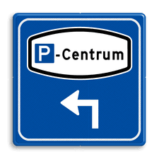 Aluminium informatiebord met een dubbel omgezette rand