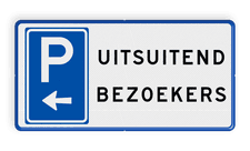 Aluminium informatiebord met een dubbel omgezette rand