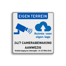 Aluminium informatiebord met een dubbel omgezette rand