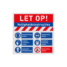 Veiligheidsbord vlak Alupanel (2mm)