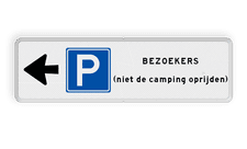 Aluminium informatiebord met een dubbel omgezette rand