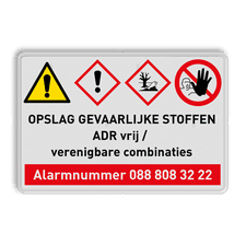 Veiligheidsbord met dubbel omgezette rand