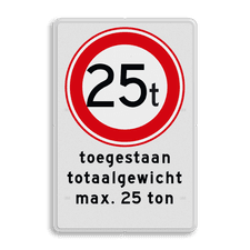 Aluminium informatiebord met een dubbel omgezette rand