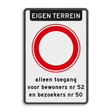 Aluminium informatiebord met dubbel omgezette rand