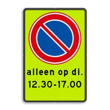 Aluminium informatiebord met dubbel omgezette rand