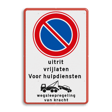 Aluminium informatiebord met dubbel omgezette rand