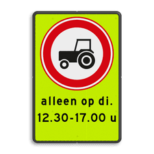 Aluminium informatiebord met dubbel omgezette rand