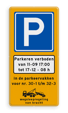 Aluminium informatiebord met een dubbel omgezette rand