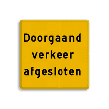 Aluminium informatiebord met een dubbel omgezette rand