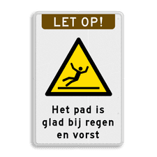 Aluminium informatiebord met dubbel omgezette rand
