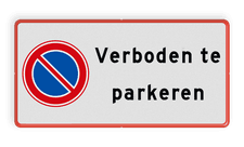 Aluminium informatiebord met een dubbel omgezette rand
