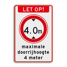 Aluminium informatiebord met dubbel omgezette rand